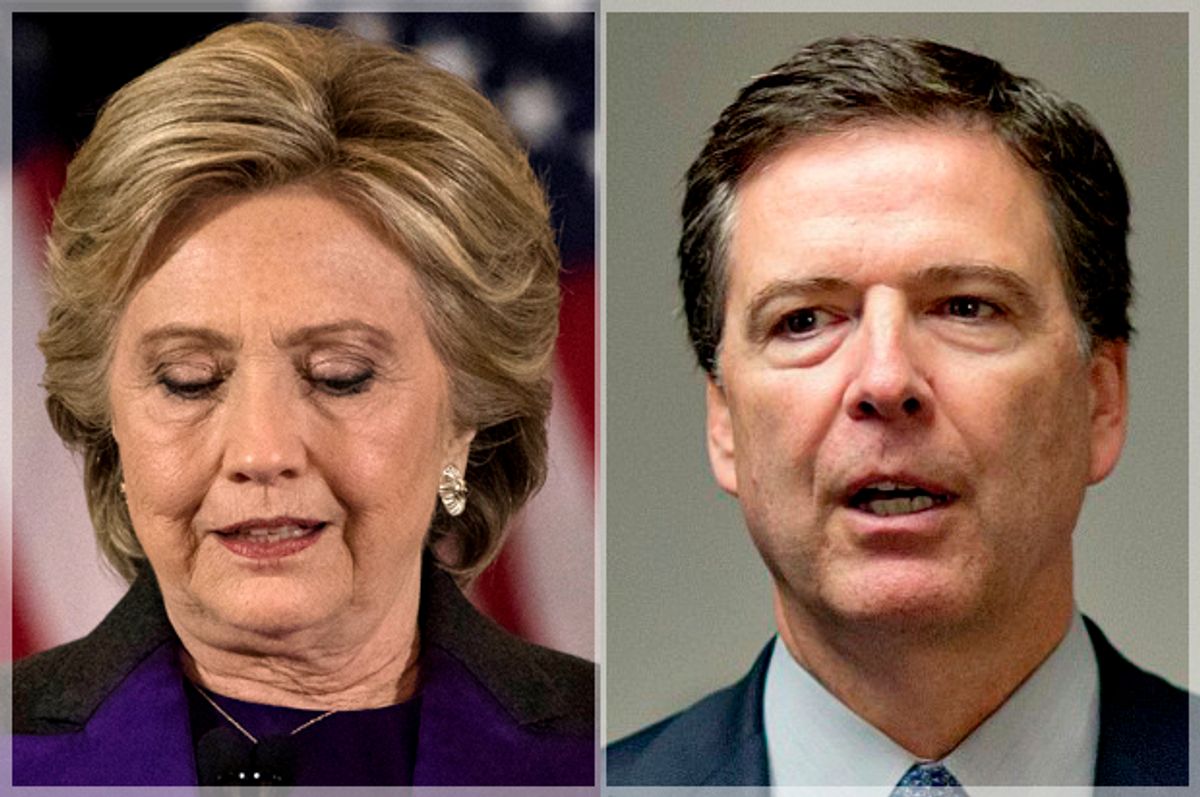 Hillary Clinton; James Comey   (AP/Matt Rourke/David Goldman)