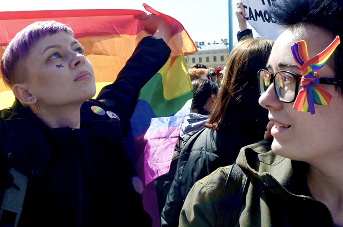 Russian gay rights activists (Getty/Olga Maltseva)