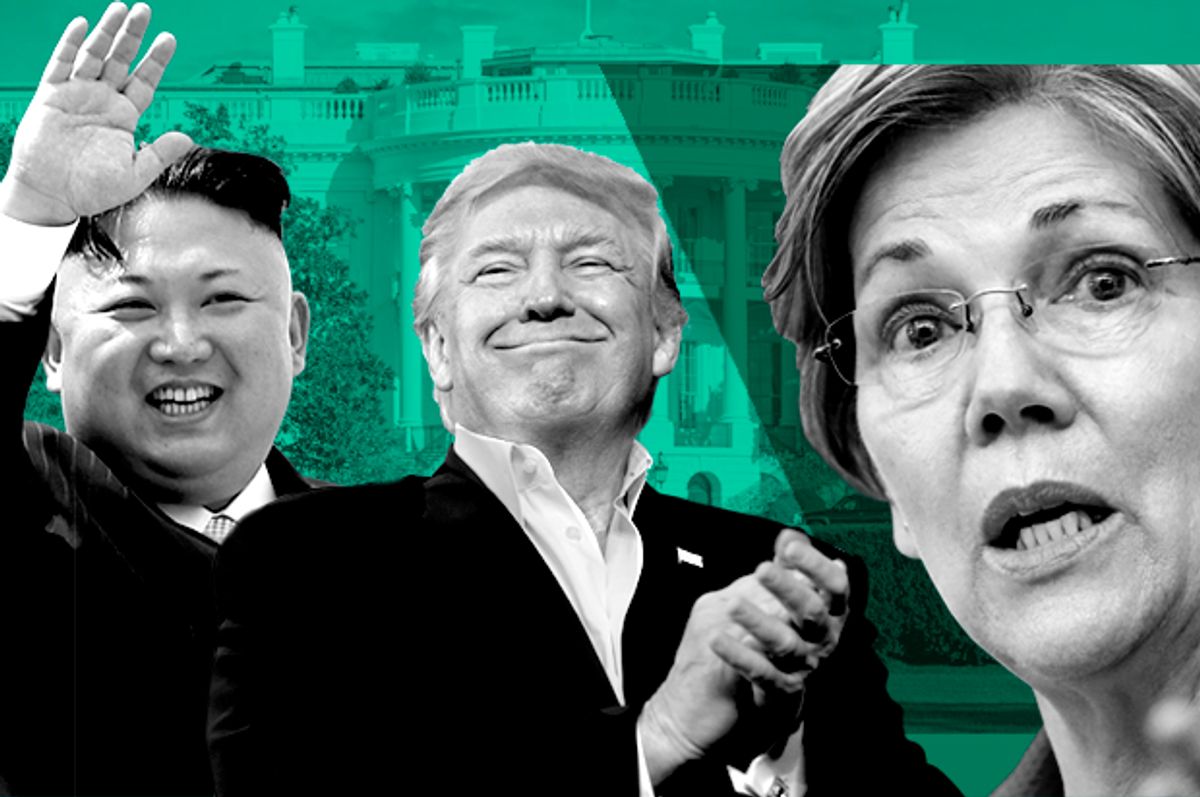 Kim Jong-Un, Donald Trump, Elizabeth Warren   (AP/Wong Maye-E/Susan Walsh/Steven Senne/)