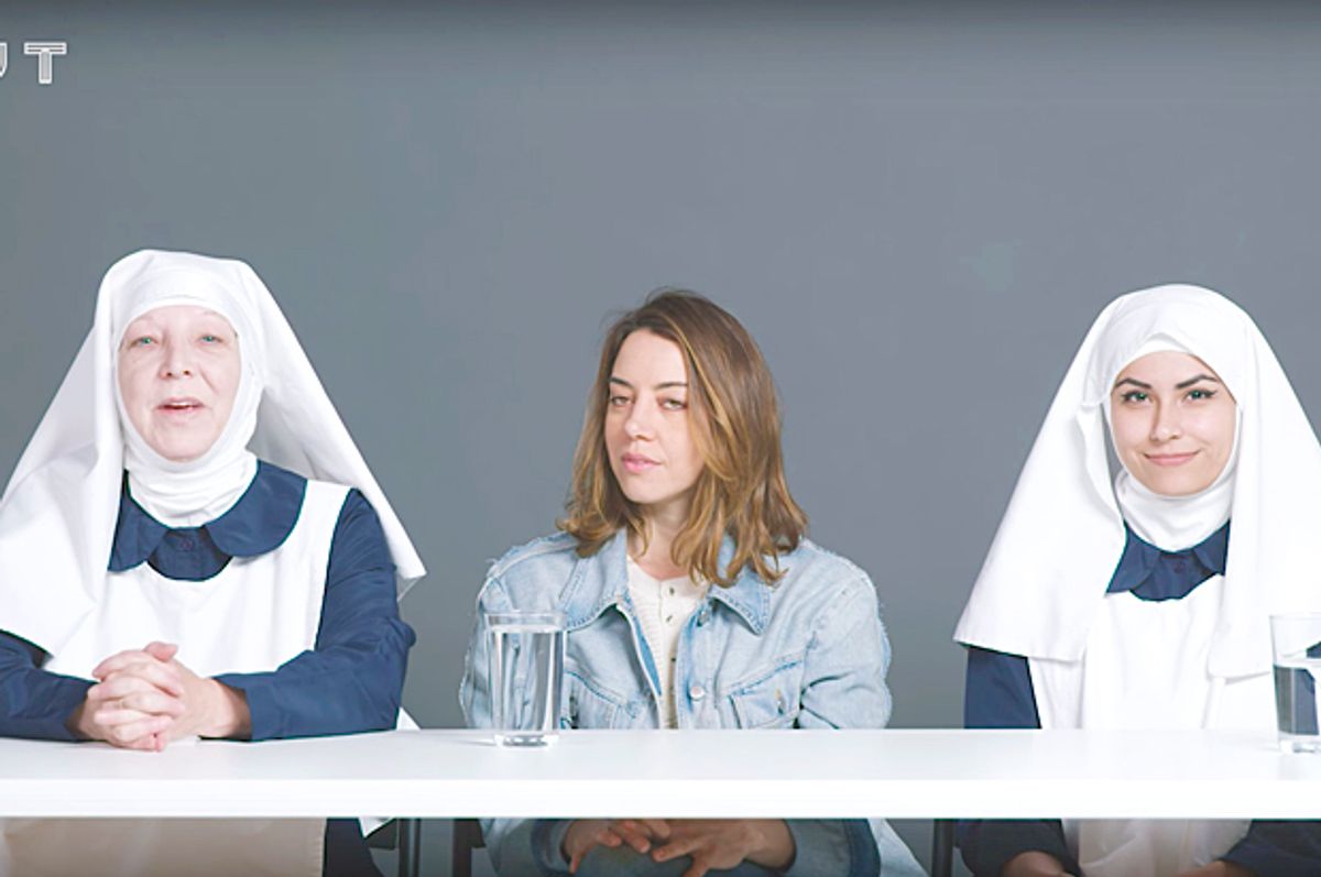 Aubrey Plaza Smokes Pot with the Weed Nuns (Youtube/WatchCut Video)