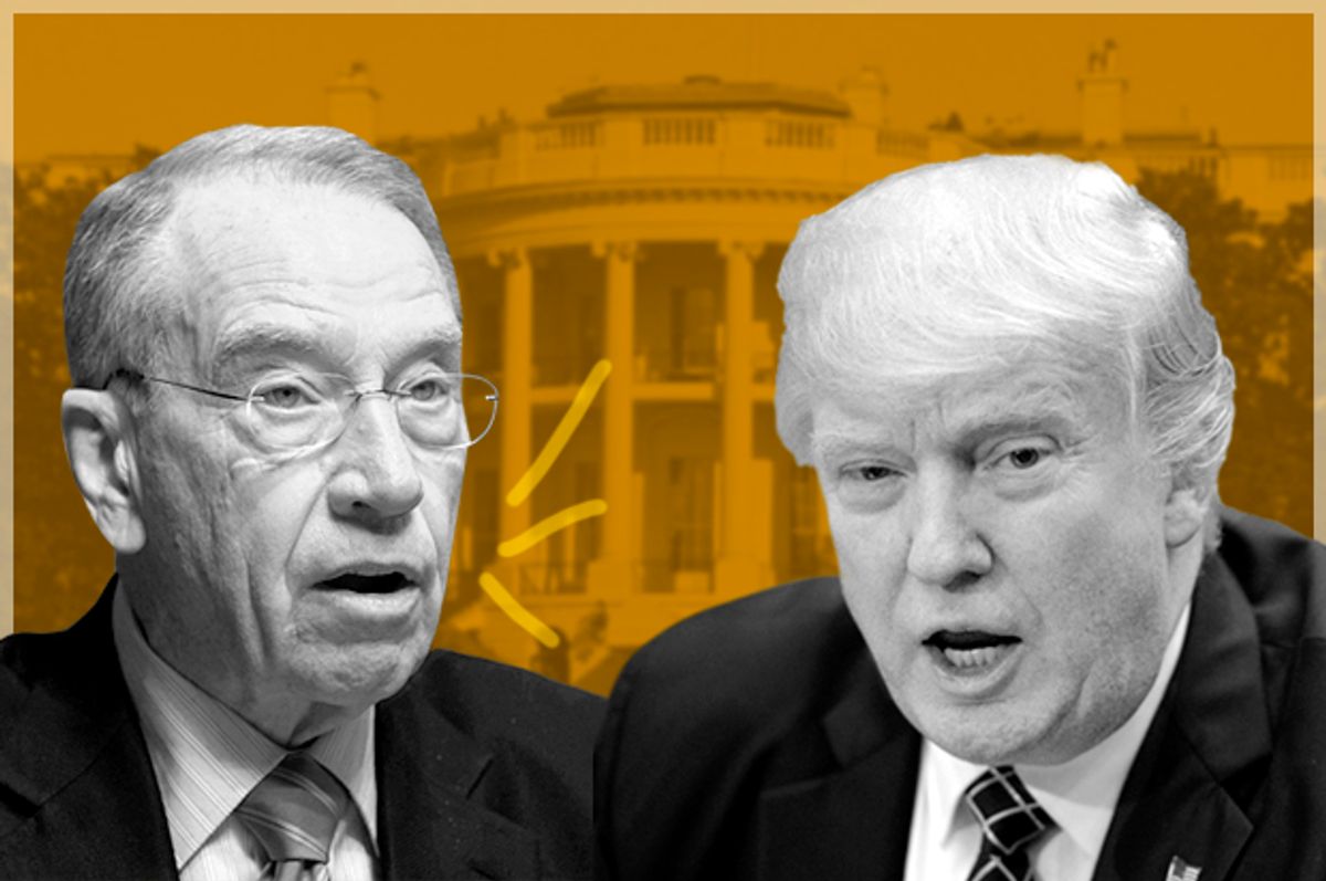 Chuck Grassley; Donald Trump   (AP/Jacquelyn Martin/Getty/Olivier Douliery/Salon)