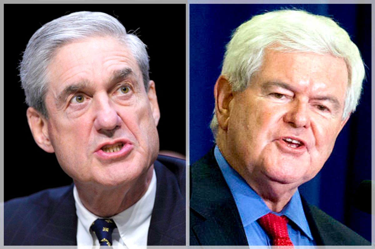 Robert Mueller; Newt Gingrich (AP/Susan Walsh/John Minchillo)