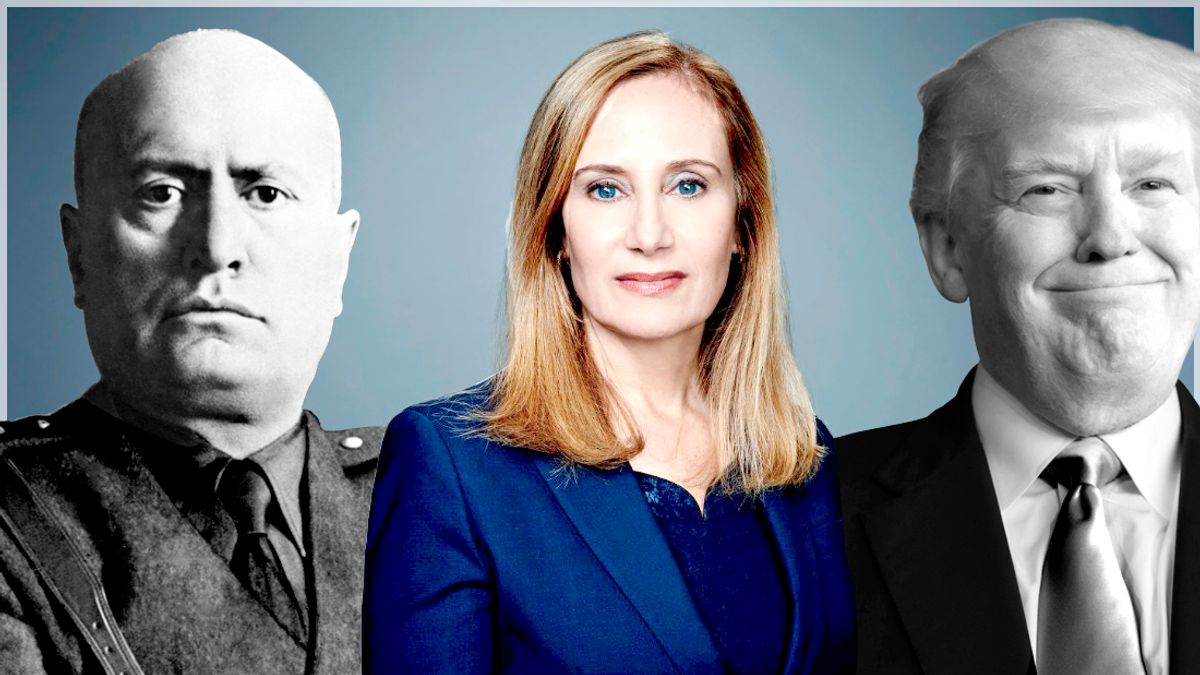 Benito Mussolini; Ruth Ben-Ghiat; Donald trump   (AP/Evan Vucci/CNN/Montage By Salon)