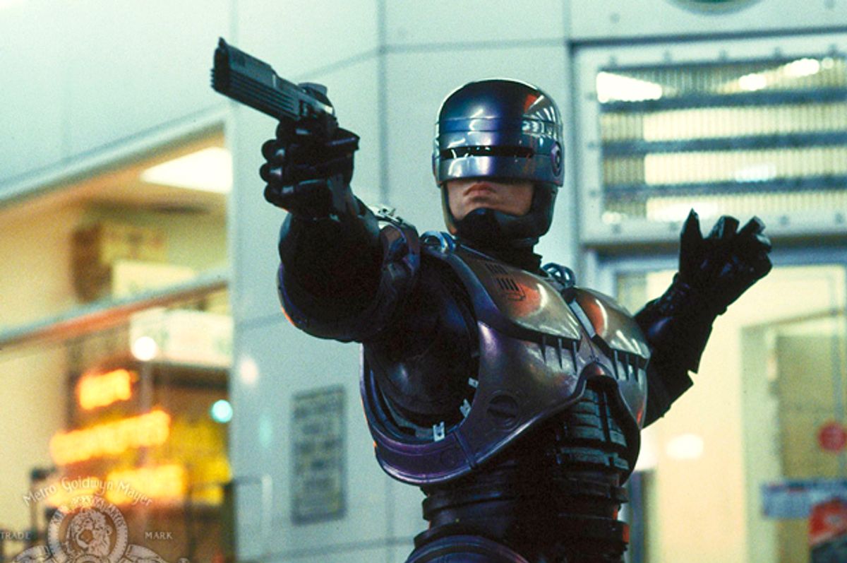 Peter Weller as RoboCop in "RoboCop" (Metro-Goldwyn-Mayer Studios)