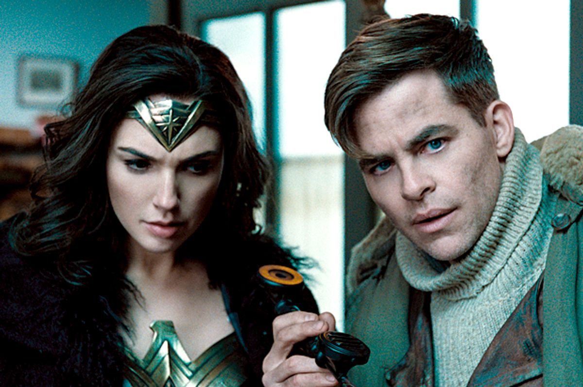Gal Gadot as Diana and Chris Pine as Steve Trevor in "Wonder Woman" (Courtesy Warner Bros. Entertainment)