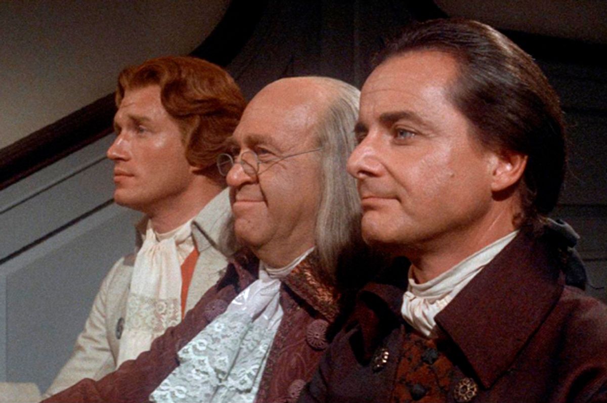 Howard Da Silva, William Daniels and Ken Howard in "1776"   (Columbia Pictures)