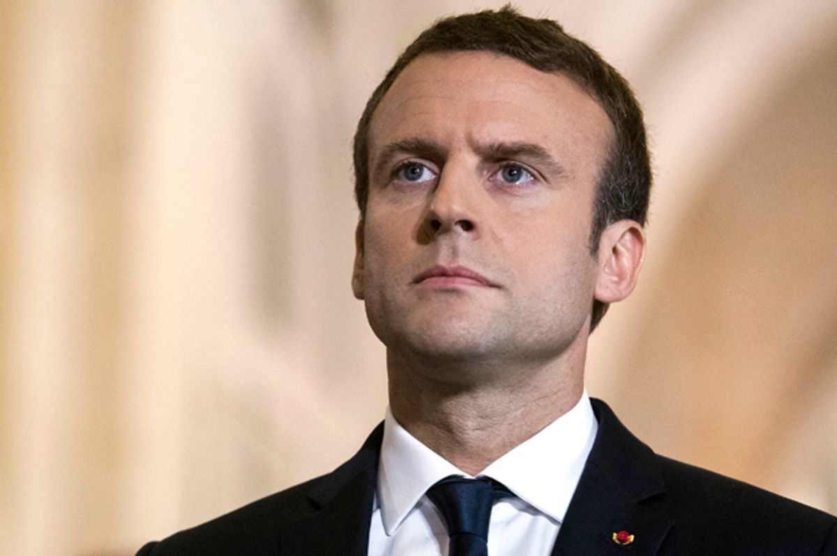 Emmanuel Macron   (AP/Etienne Laurent)