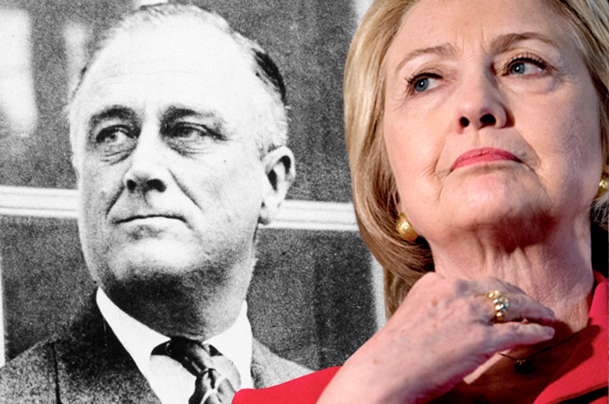 Franklin Delano Roosevelt; Hillary Clinton   (AP/Andrew Harnik/Salon)