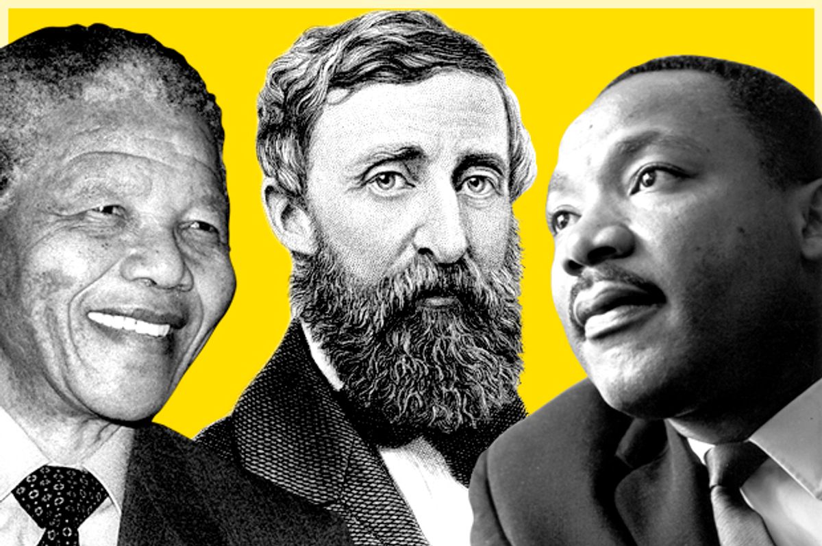 Nelson Mandela; Henry David Thoreau; Martin Luther King Jr.   (Getty/Walter Dhladhla/wynnter/Reg Lancaster)