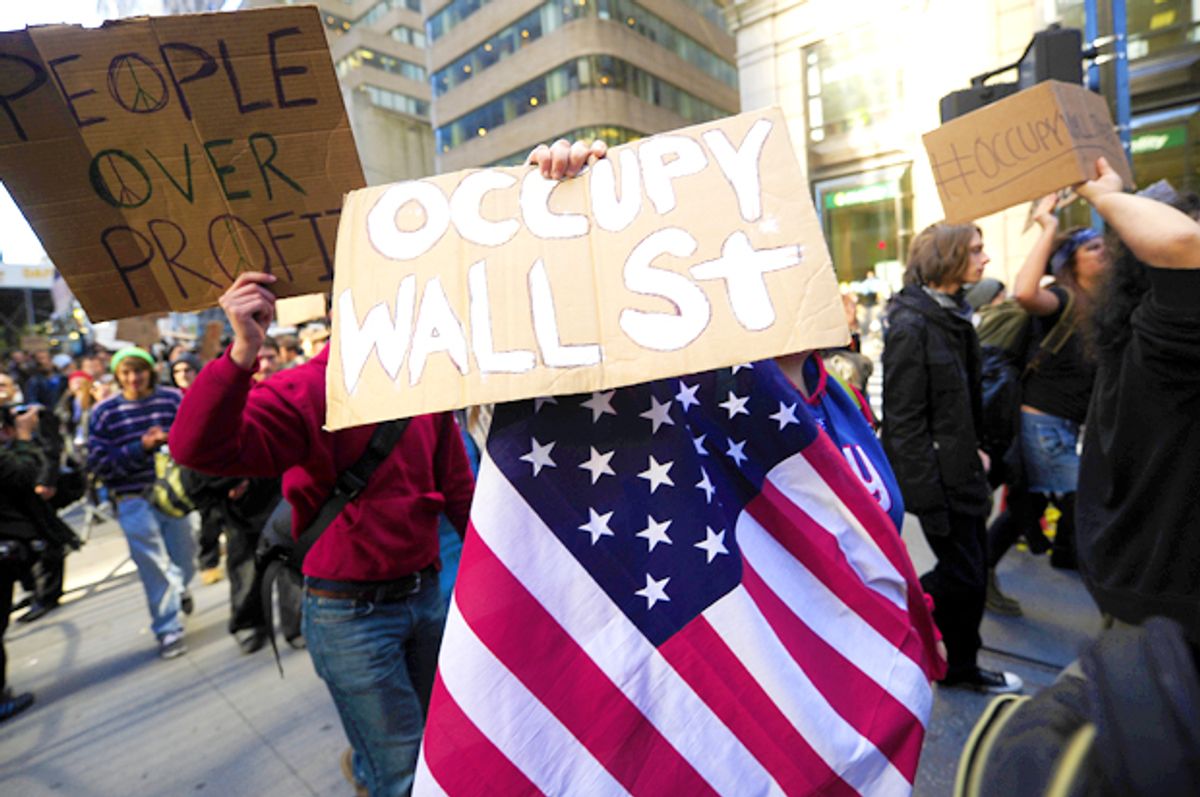 Participants in the "Occupy Wall Street"   (Getty/Emmanuel Dunand)
