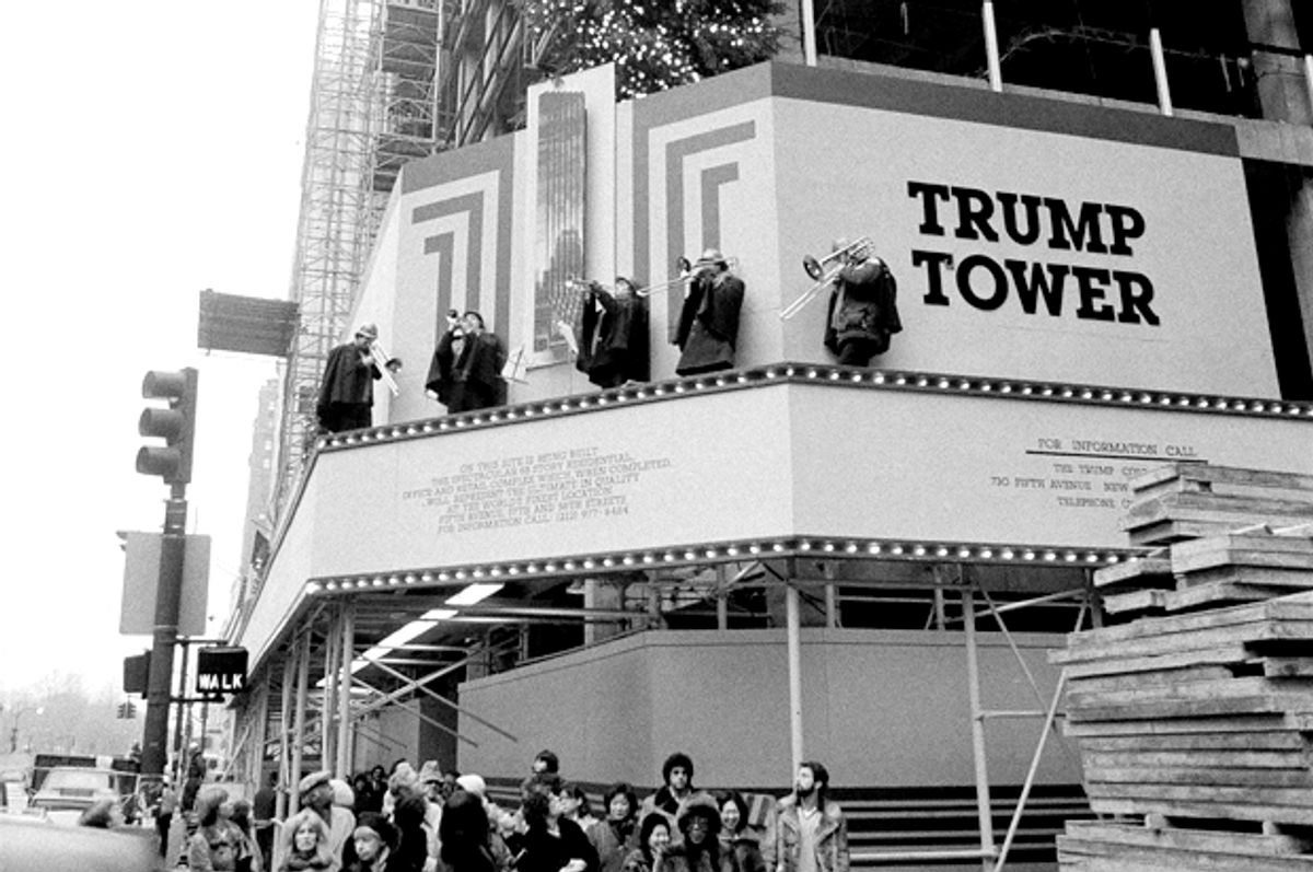 Partially completed Trump Tower, Dec. 23, 1981. (AP/Suzanne Vlamis)