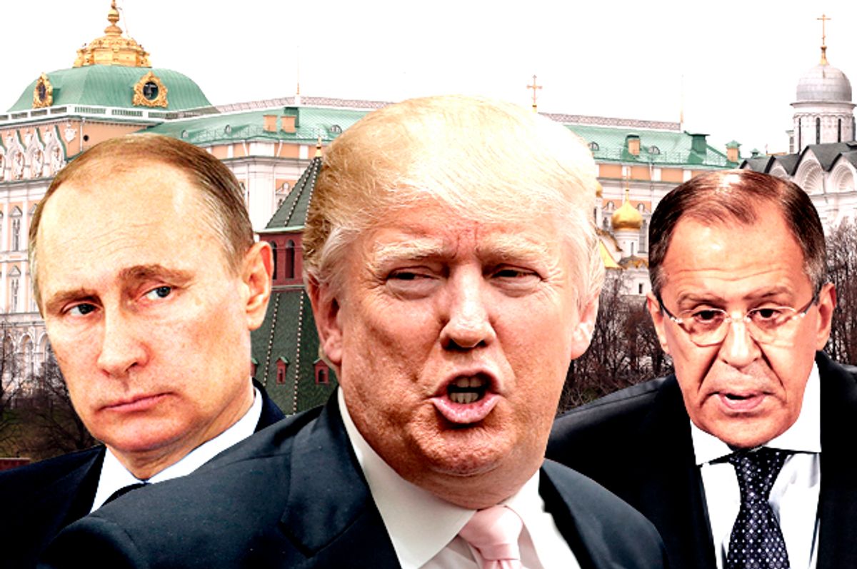 Vladimir Putin; Donald Trump; Sergey V. Lavrov   (AP/Getty/Salon)