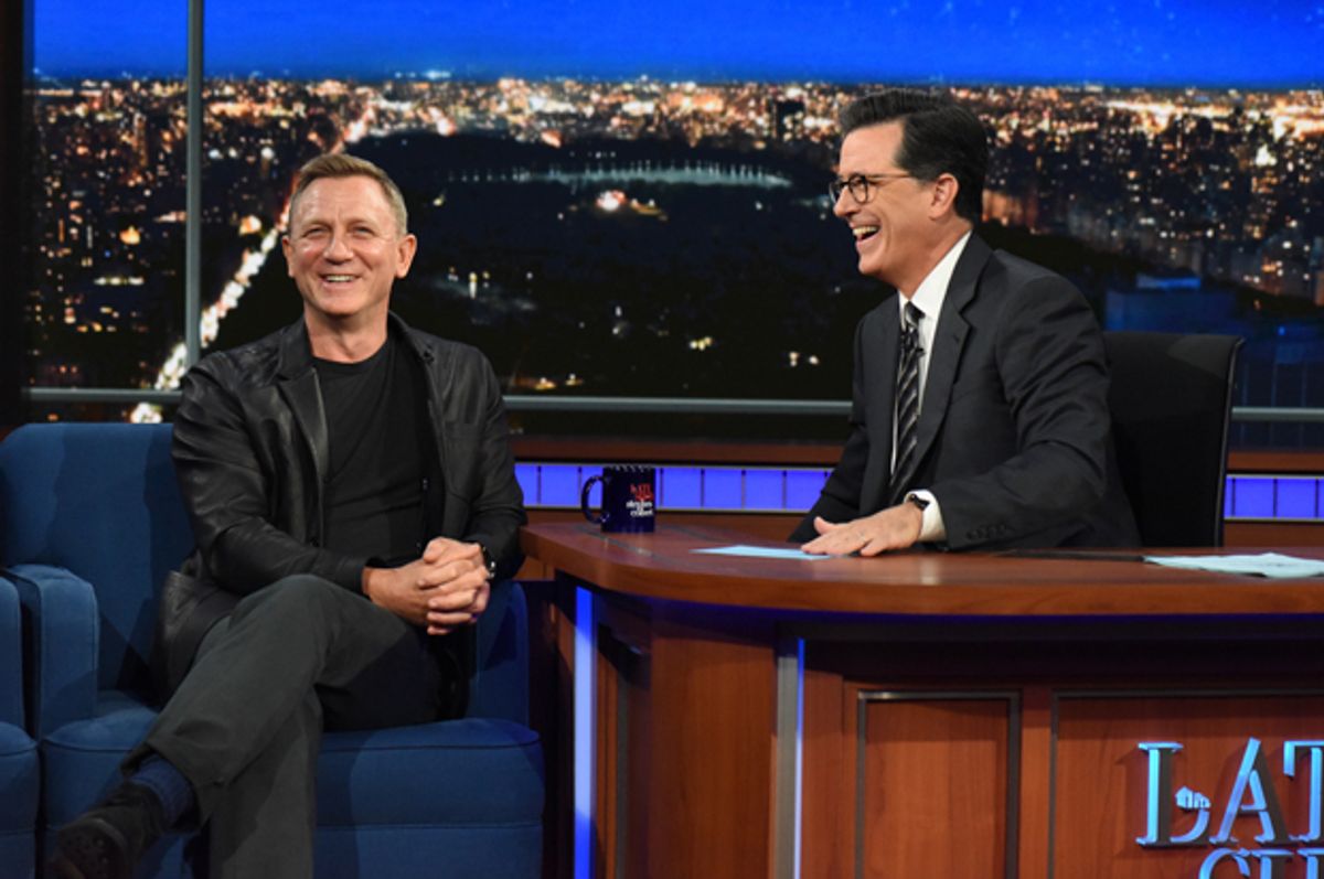 Daniel Craig on "The Late Show with Stephen Colbert"   (CBS/Scott Kowalchyk)