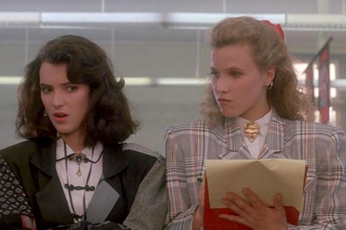 Winona Ryder and Kim Walker in "Heathers" (New World Pictures)