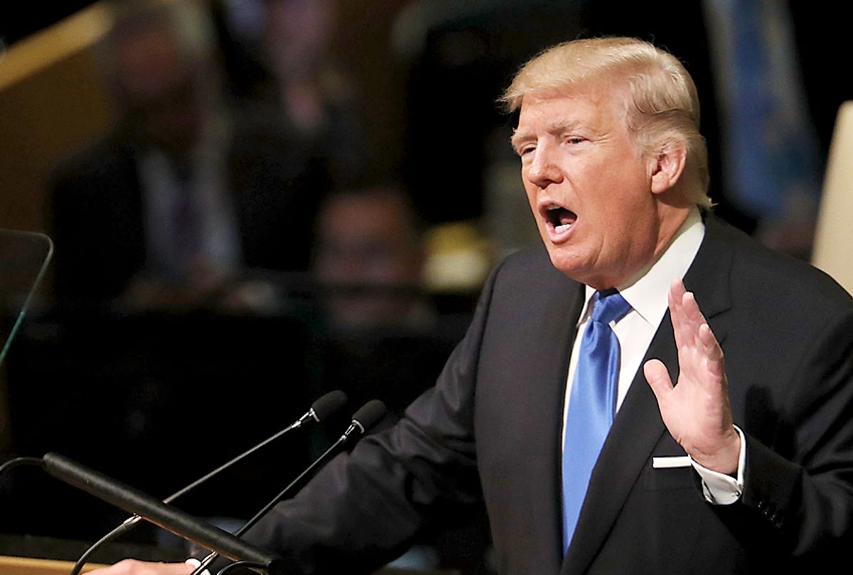 Donald Trump speaks at the 72nd United Nations General Assembly (Getty/Spencer Platt)