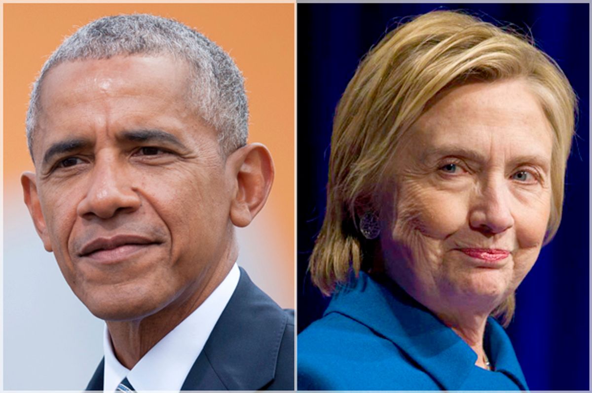 Barack Obama; Hillary Clinton   (Getty/Steffi Loos/AP/Cliff Owen)