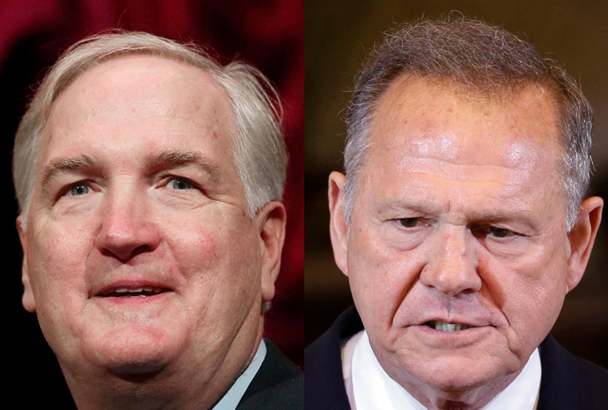 Luther Strange; Roy Moore (Getty/Mario Tama/AP/Butch Dill)
