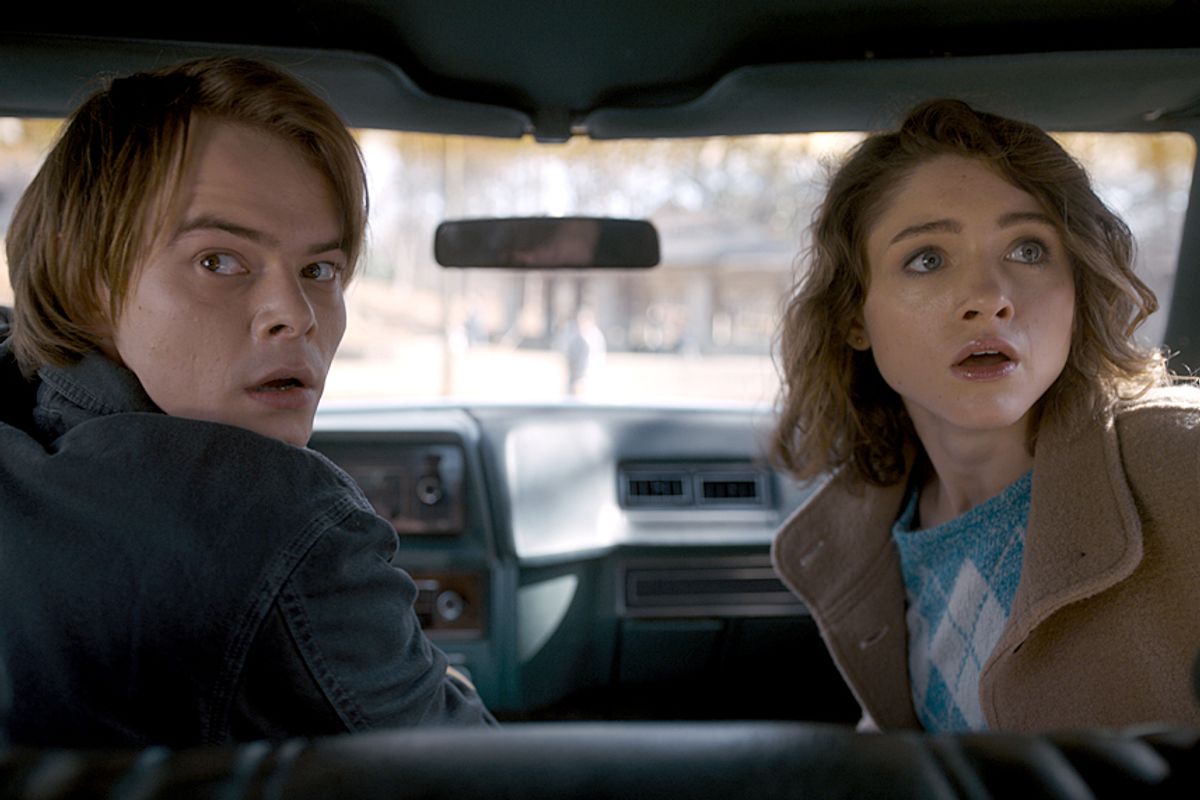 Charlie Heaton and Natalia Dyer in "Stranger Things" (Courtesy Netflix)