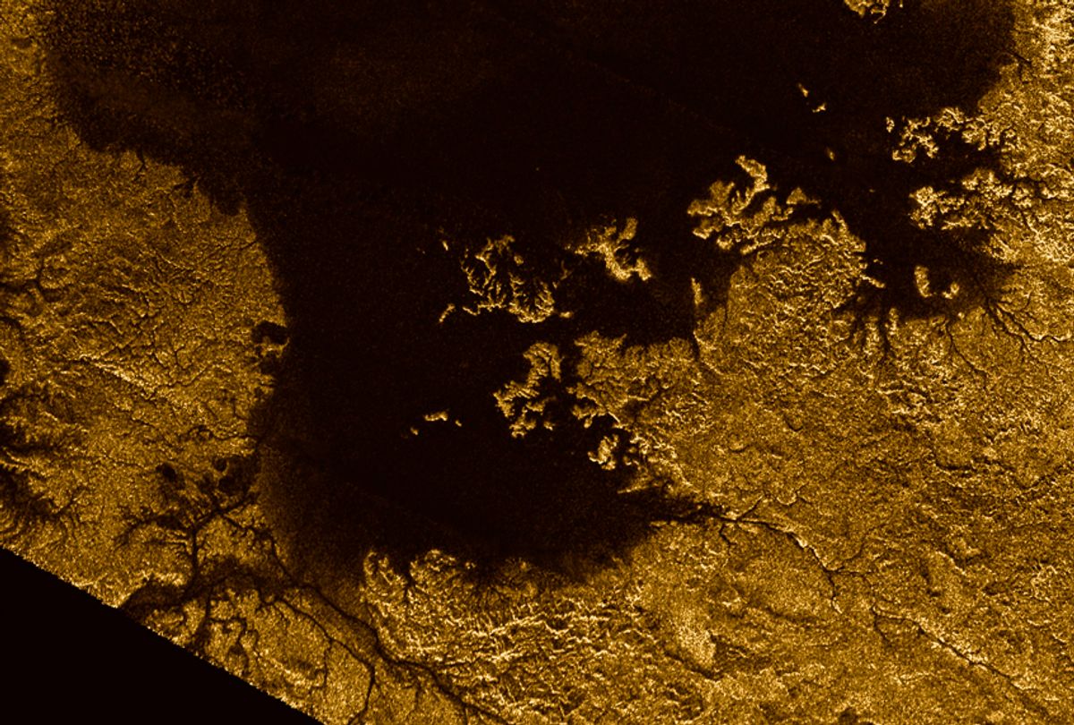 Hydrocarbon sea on Titan (AP/NASA)