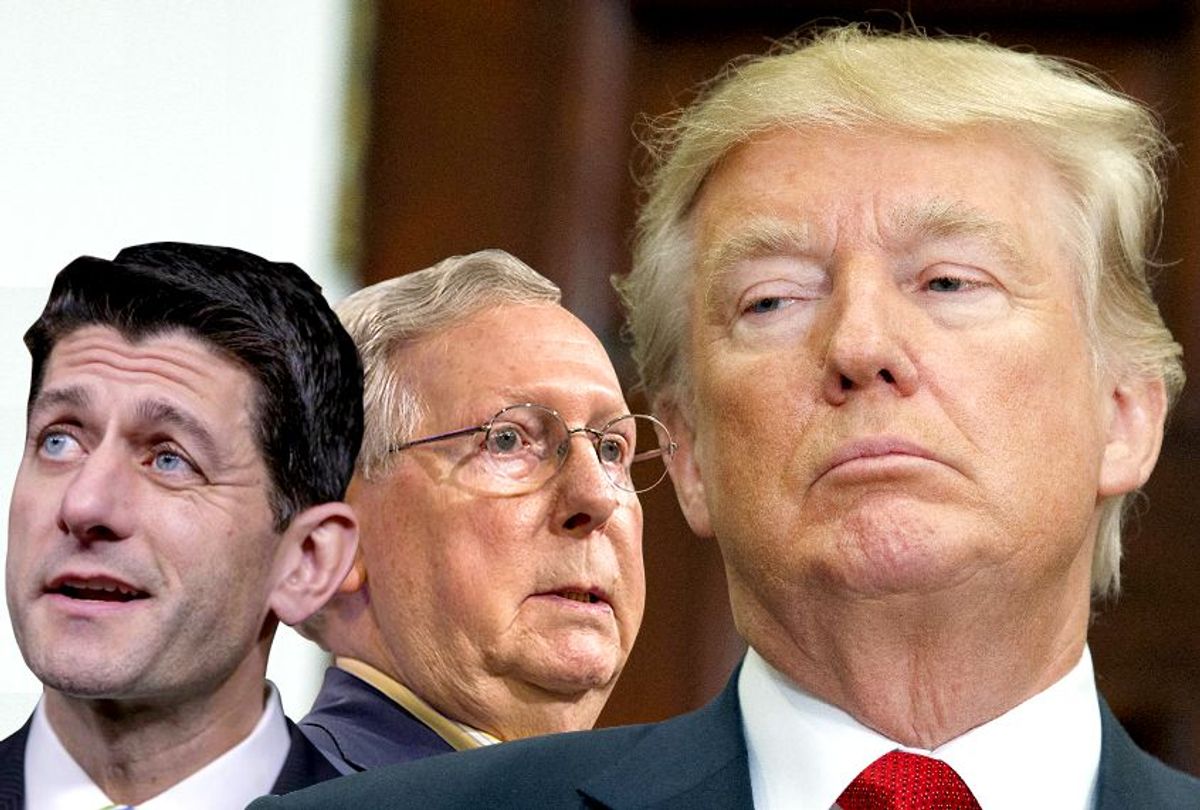 Paul Ryan; Mitch McConnell; Donald Trump (AP/Getty/Salon)