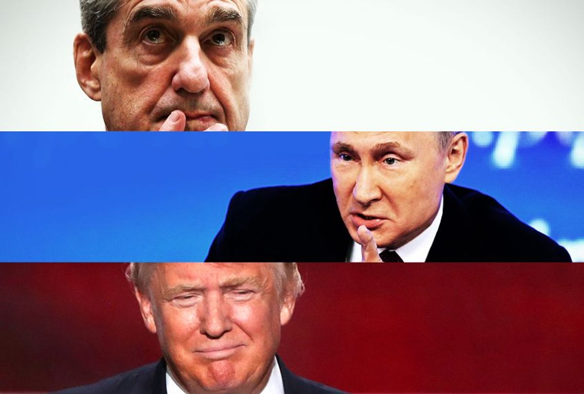 Robert Mueller; Vladimir Putin; Donald Trump (AP/Getty/Salon)