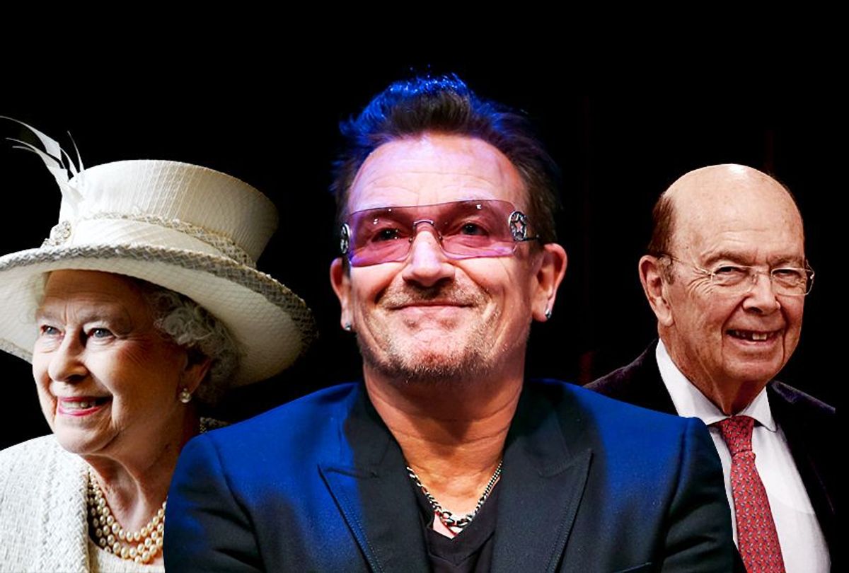 Queen Elizabeth; Bono; Wilbur Ross (Getty Images/Photo montage by Salon)