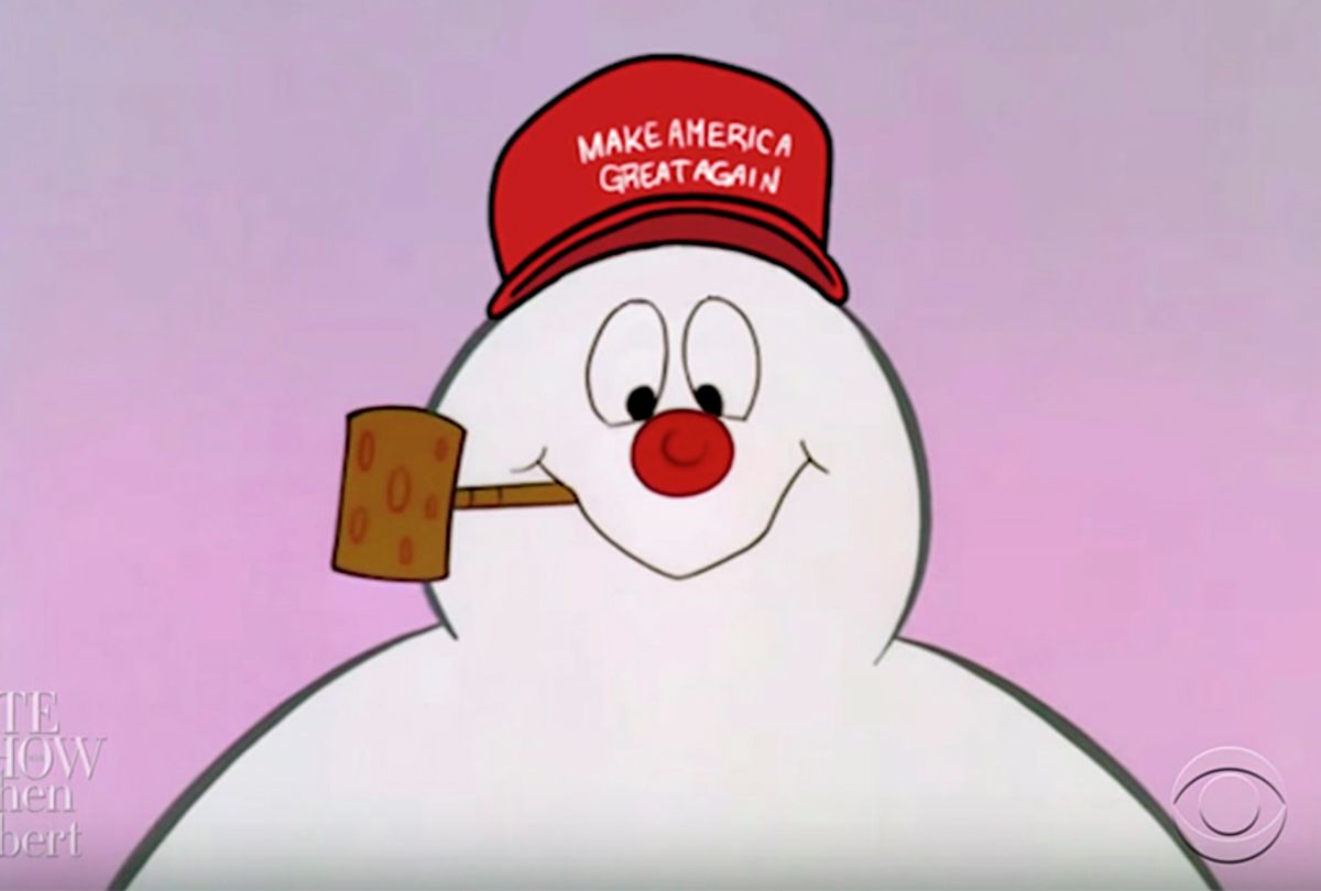Frosty The Snowman's New Hat on "The Late Show with Stephen Colbert" (YouTube/The Late Show with Stephen Colbert)