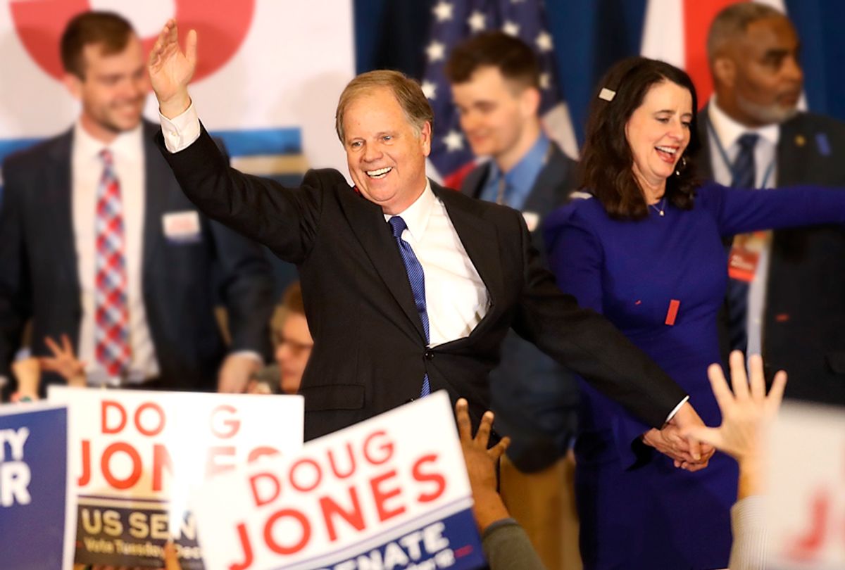 Doug Jones defeated his republican challenger Roy Moore to claim Alabama's U.S. Senate seat that was vacated by attorney general Jeff Sessions (Getty/Justin Sullivan)