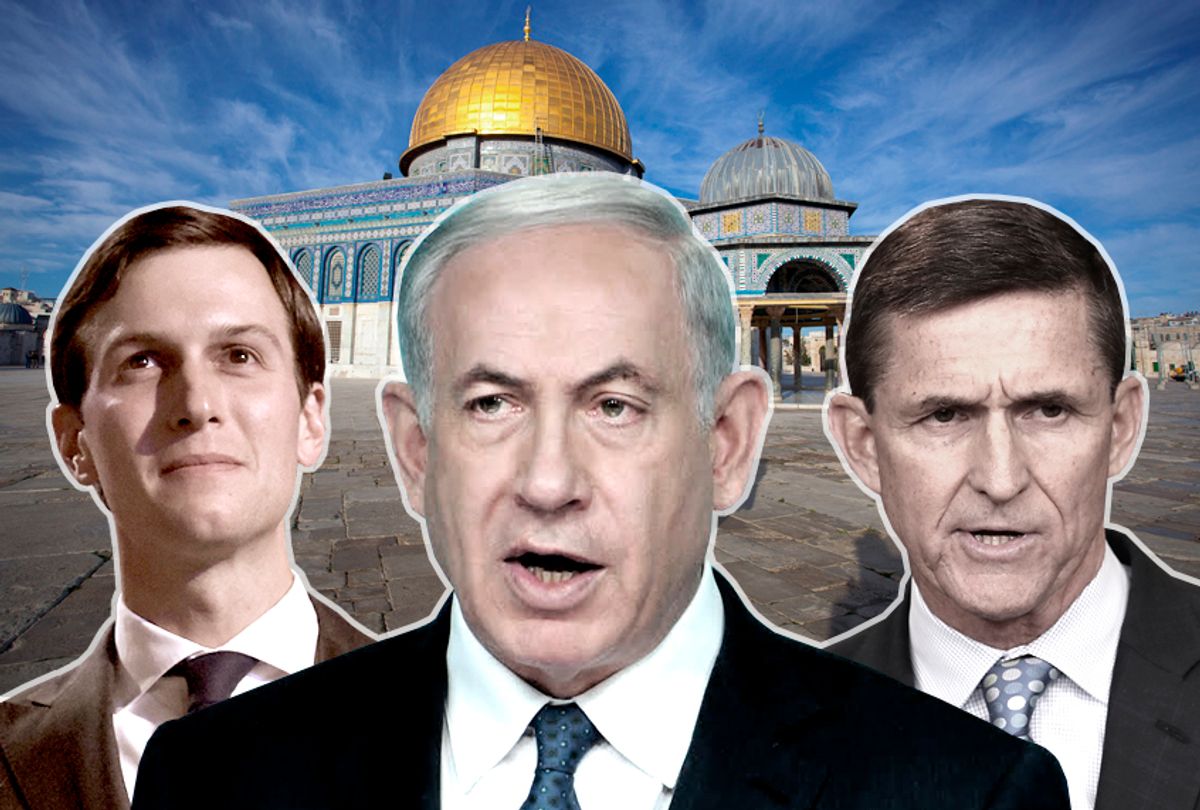 Jared Kushner; Benjamin Netanyahu; Michael Flynn (AP/Getty/Shutterstock/Salon)