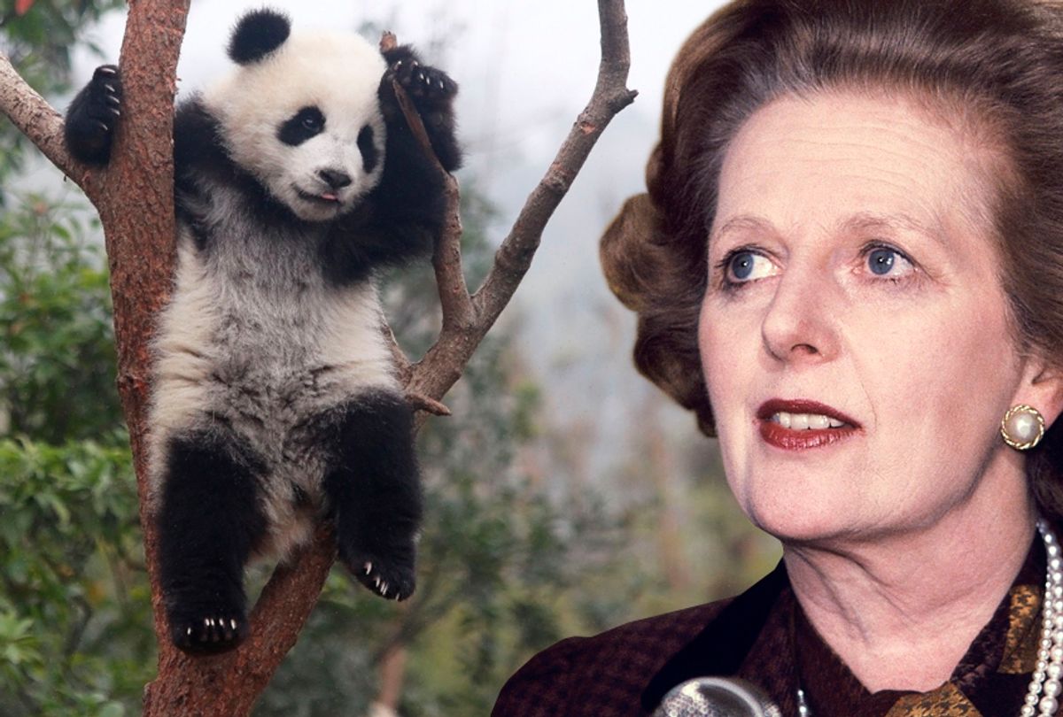 Margaret Thatcher; Panda (AP/Shutterstock/Photo montage by Salon)
