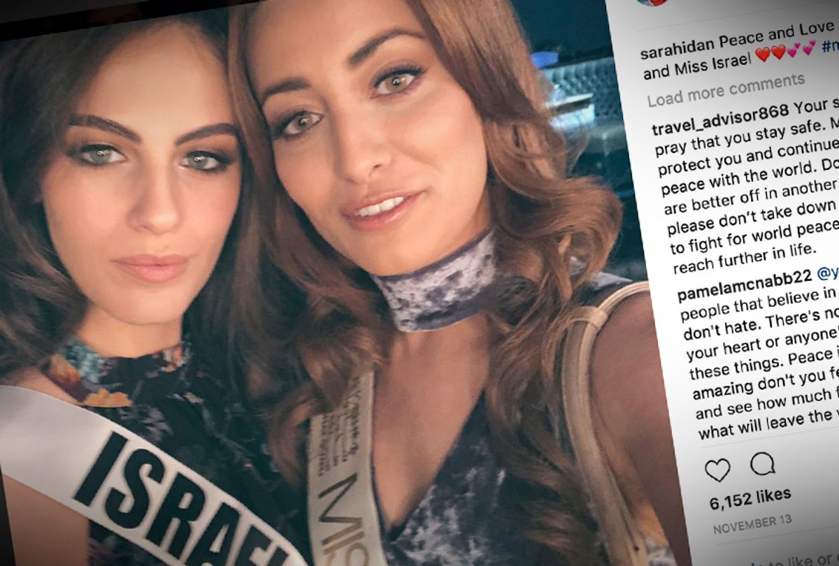 Miss Israel, Adar Gandelsman and Miss Iraq, Sarah Idan (Instagram/sarahidan)