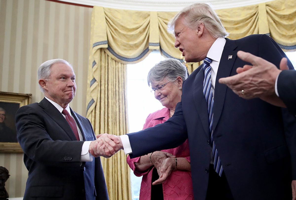 Jeff Sessions; Donald Trump (Getty/Win McNamee)