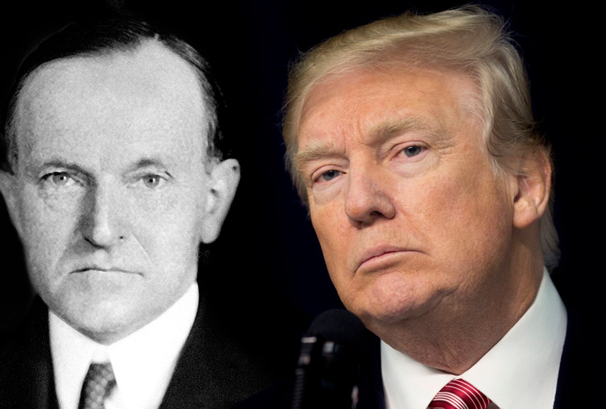 Calvin Coolidge; Donald Trump (AP/Getty/Chris Kleponis)