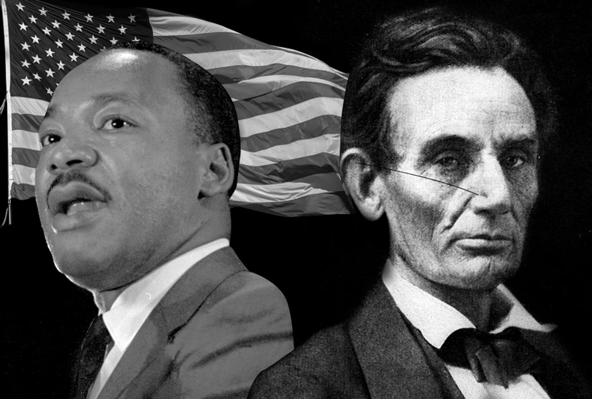 Martin Luther King Jr.; Abraham Lincoln (AP/Getty/Hulton Archive/dpetrakov)