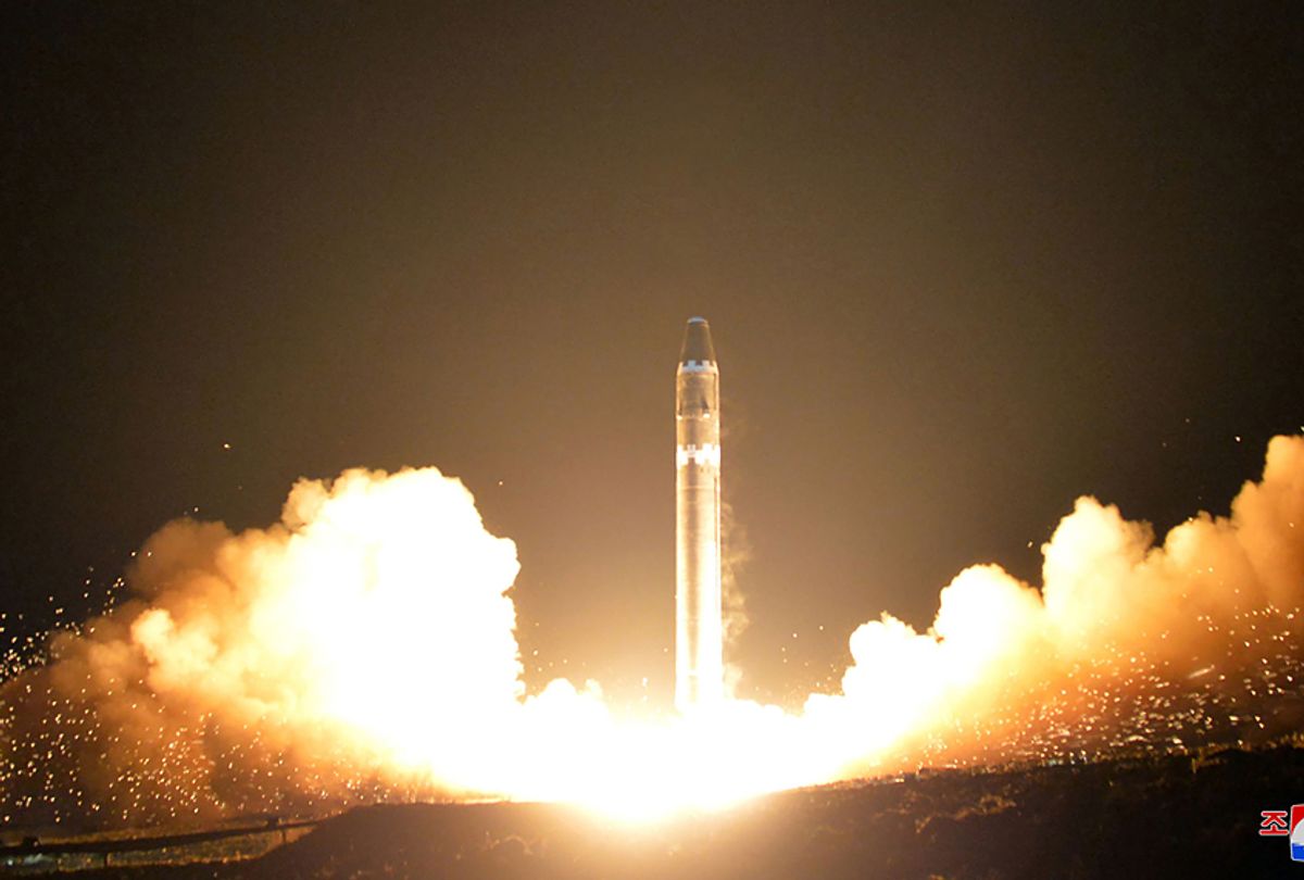 Test launch of North Korean Hwasong-15 missile,  November 30, 2017 (Getty/KCNA via KNS)