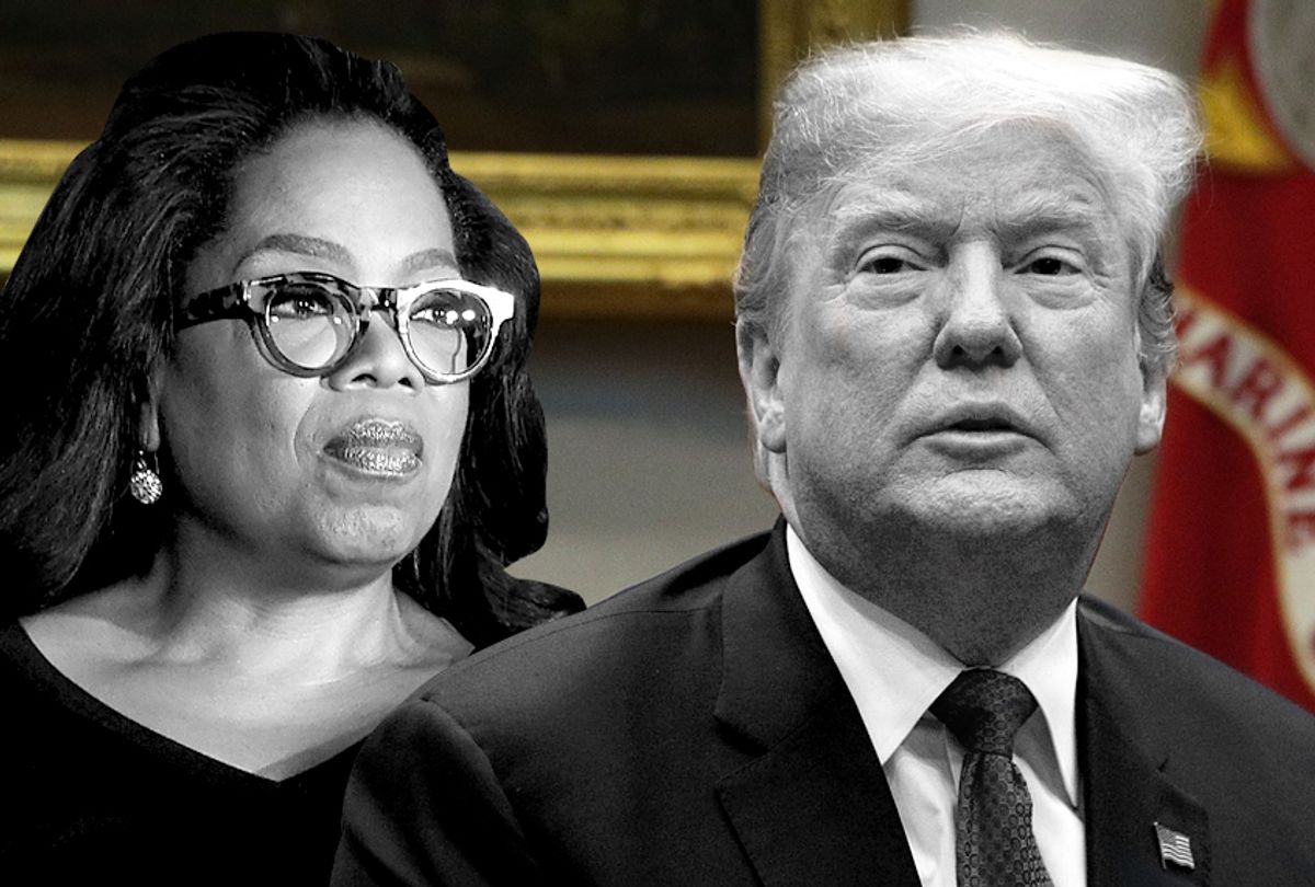 Oprah Winfrey; Donald Trump (Getty/Alex Wong/AP/Jordan Strauss/Salon)