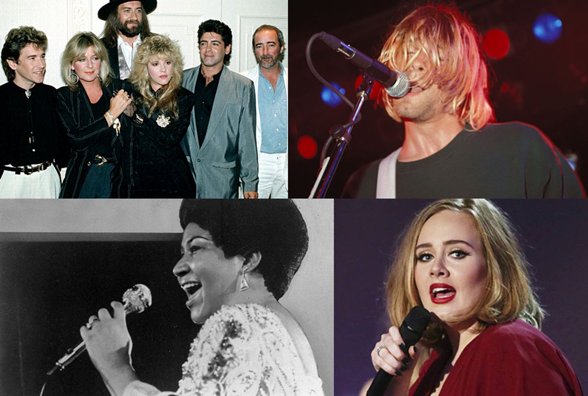 Fleetwood Mac; Nirvana; Aretha Franklin; Adele (AP/Reed Saxon/Kevin Estrada)