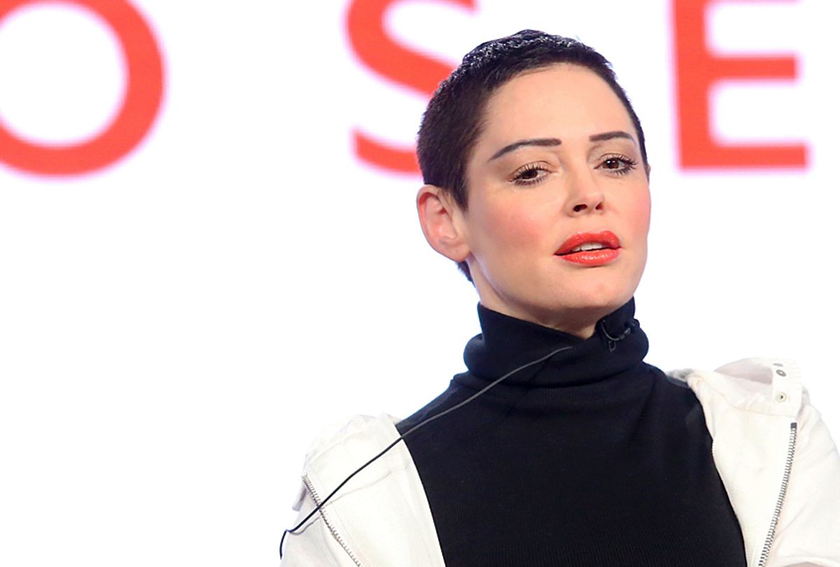 Rose McGowan participates in the "Citizen Rose" panel during the NBCUniversal 
 2018 Winter Television Critics Association Press Tour (Getty/Frederick M. Brown)