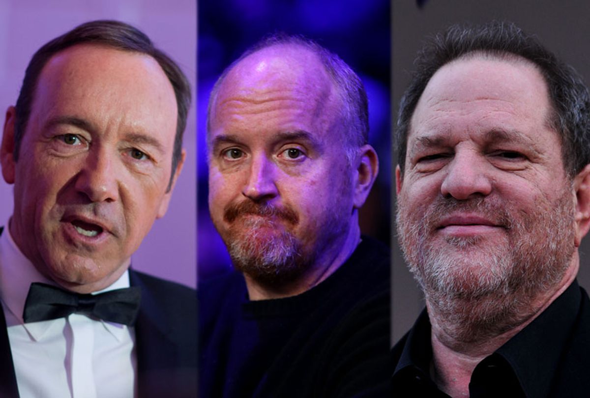 Kevin Spacey, Louis CK and Harvey Weinstein (Getty/Carl Court/Al Bello/Dave Kotinsky)
