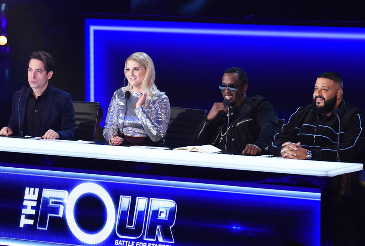 Judges Charlie Walk, Meghan Trainor, Sean “Diddy” Combs and DJ Khaled in "The Four: Battle for Stardom" (FOX/Ray Mickshaw)