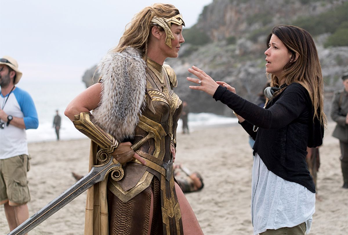 Connie Nielsen and director Patty Jenkins on the set of "Wonder Woman" (Warner Bros. Pictures/Clay Enos)