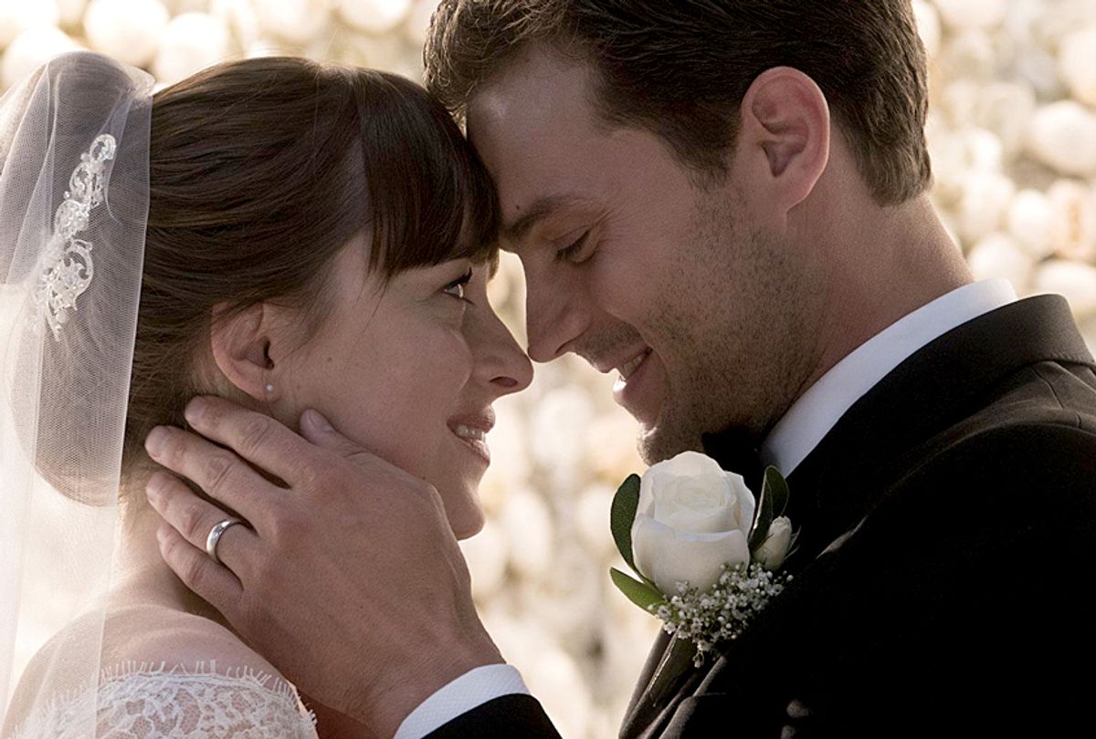 Dakota Johnson and Jamie Dornan in "Fifty Shades Freed" (Universal Pictures)
