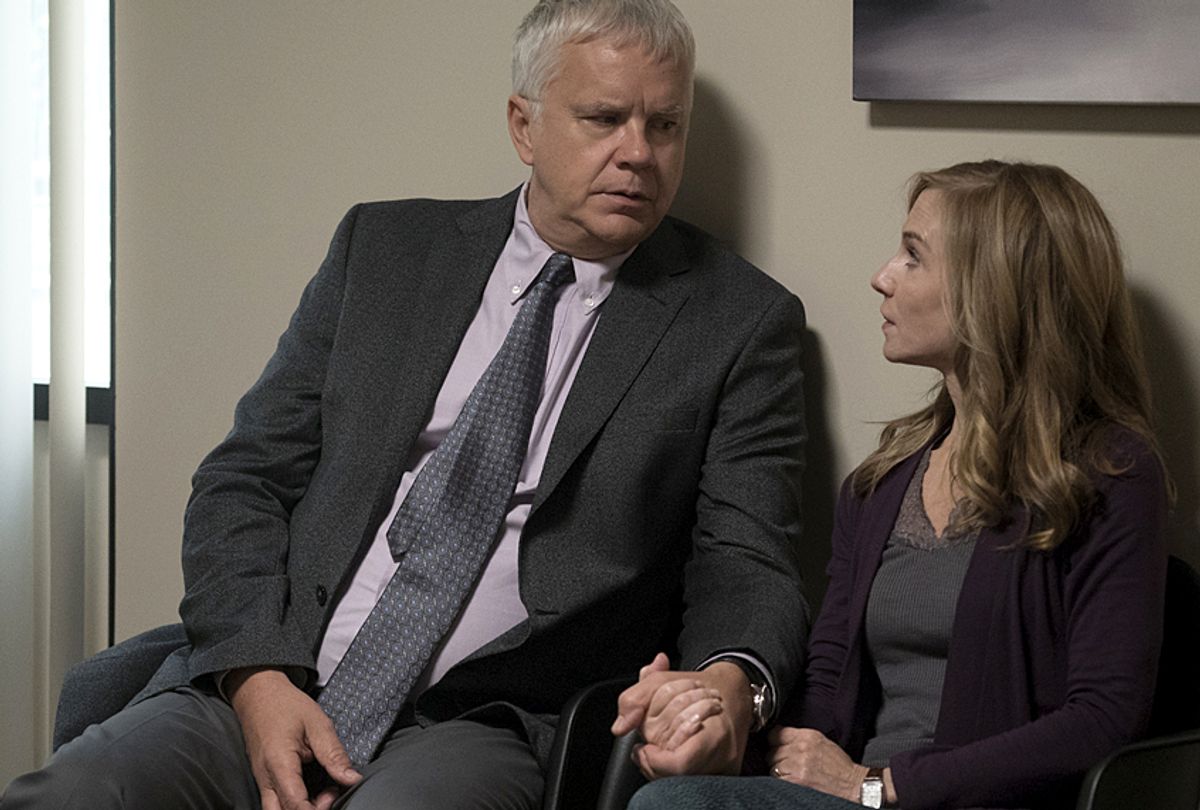 Tim Robbins and Holly Hunter in "Here and Now" (HBO/Ali Paige Goldstein)