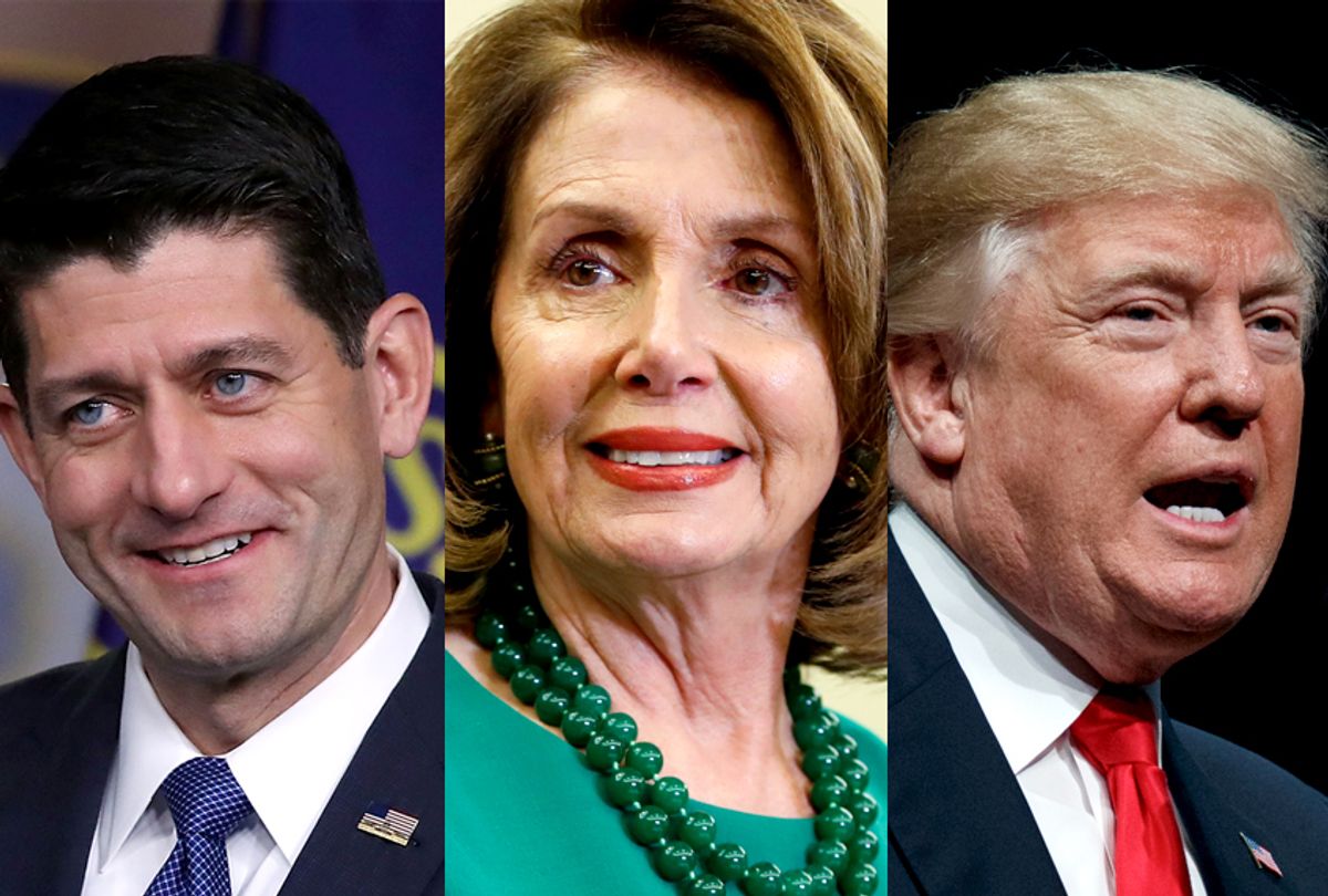 Paul Ryan; Nancy Pelosi; Donald Trump (Getty/Mark Wilson/AP/Jacquelyn Martin/Evan Vucci)