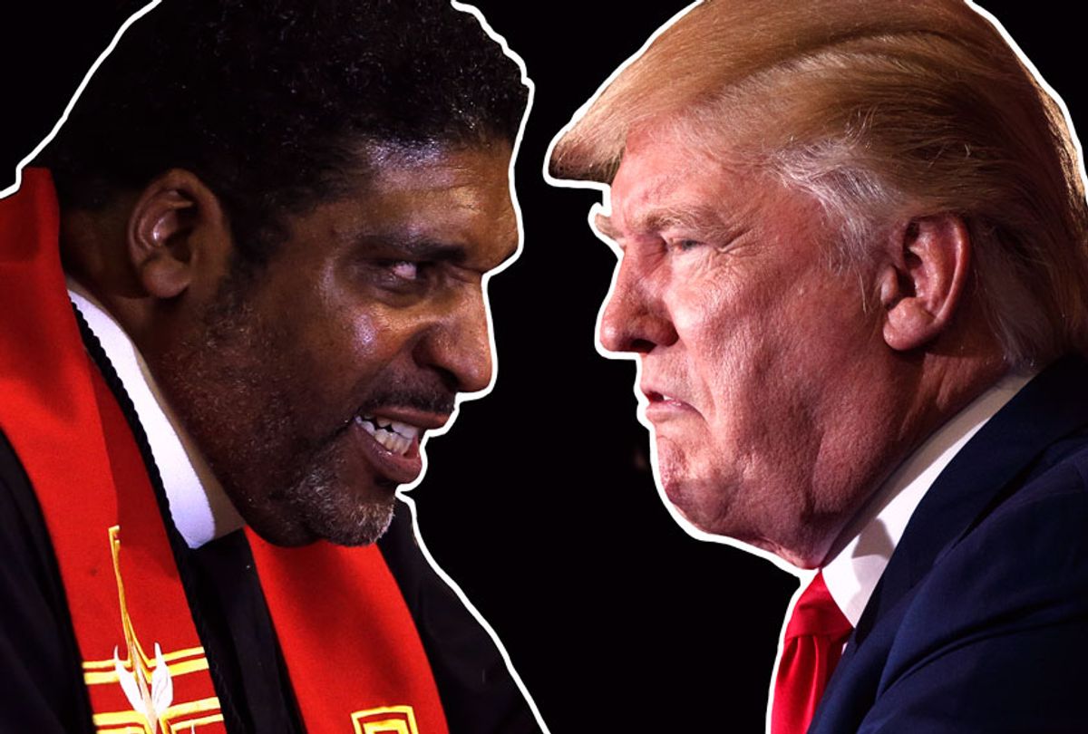 President Donald Trump and Reverend William Barber (AP/Evan Vucci/Gerry Broome)