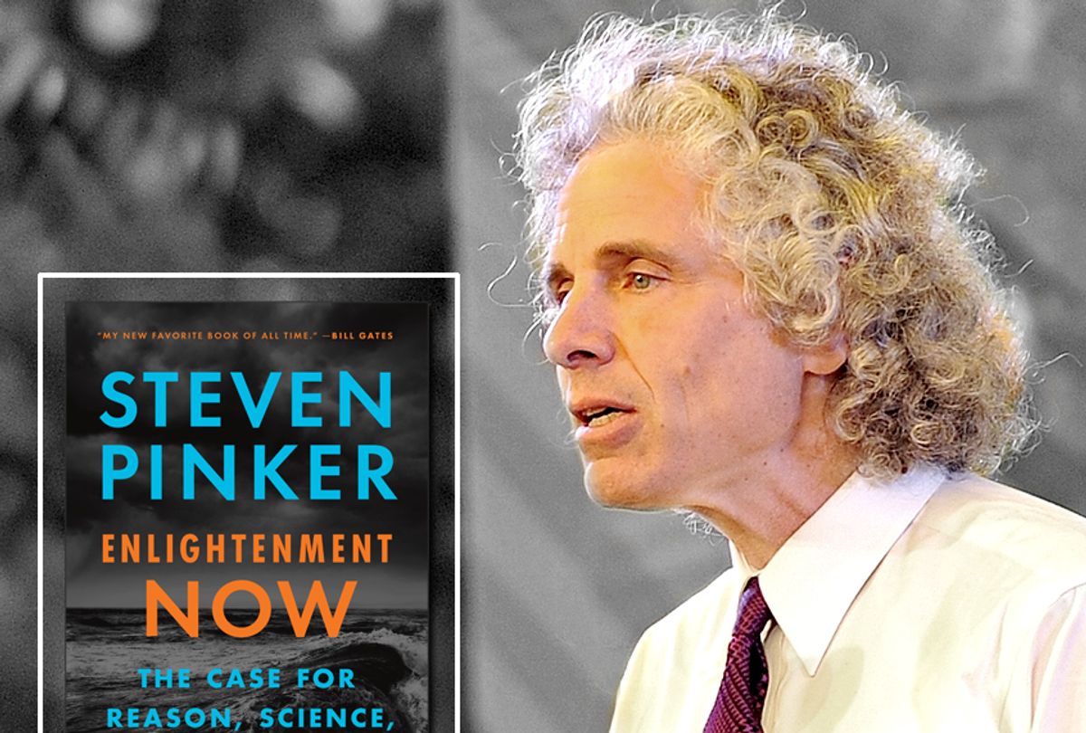 Enlightenment Now by Steven Pinker (Getty/Prakash Singh/Penguin Random House)