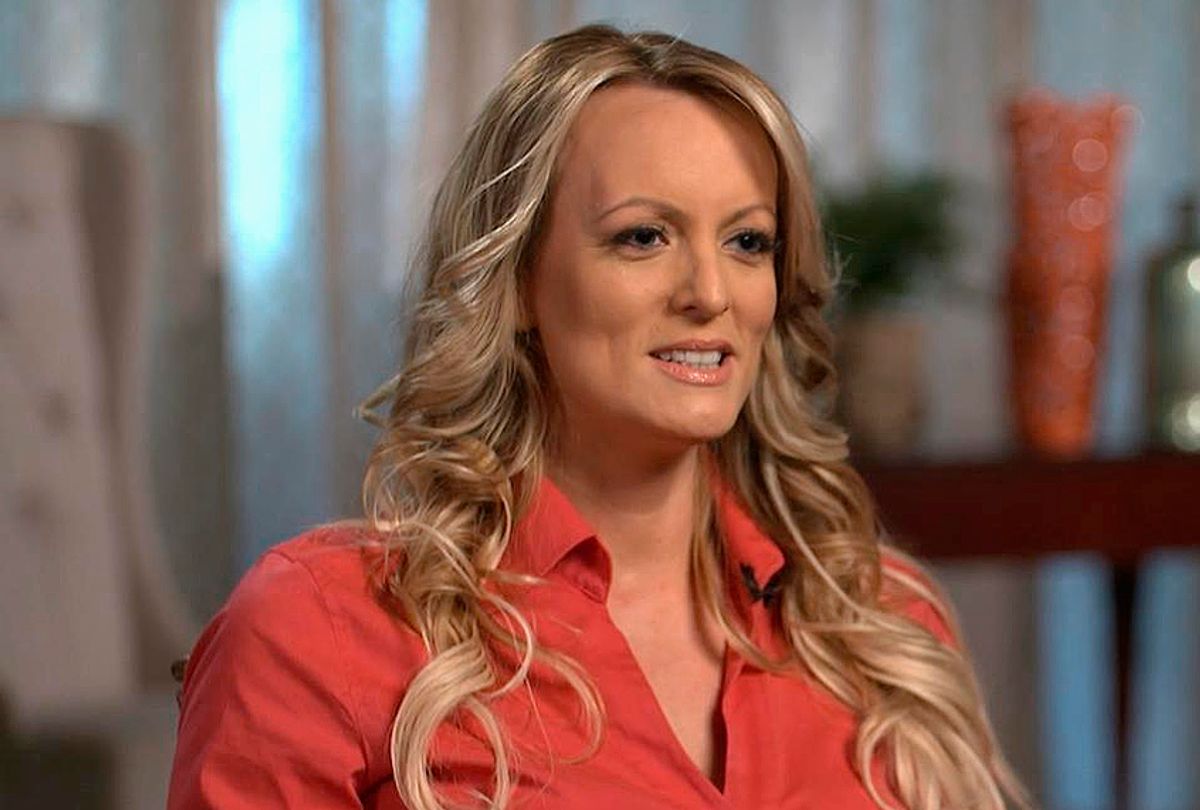 Stormy Daniels on "60 Minutes," March 25, 2018. (CBS)