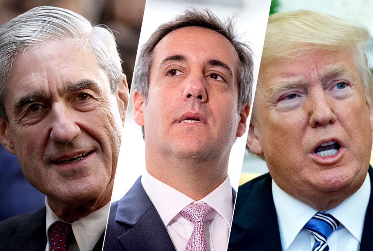 Robert Mueller; Michael Cohen; Donald Trump (Getty/Alex Wong/AP/Andrew Harnik/Evan Vucci)