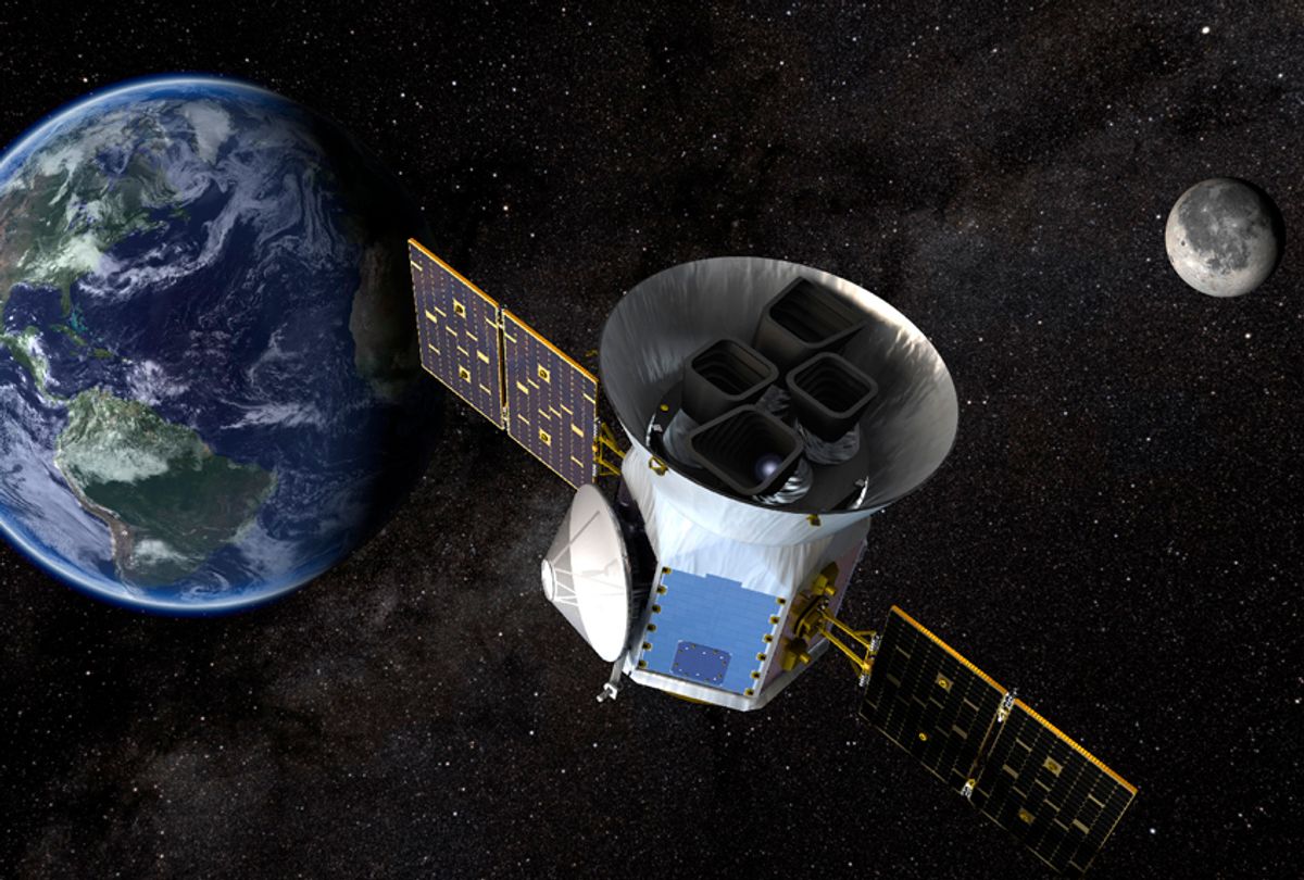 NASA's Transiting Exoplanet Survey Satellite (TESS) will identify exoplanets orbiting the brightest stars just outside our solar system. (NASA's Goddard Space Flight Center)