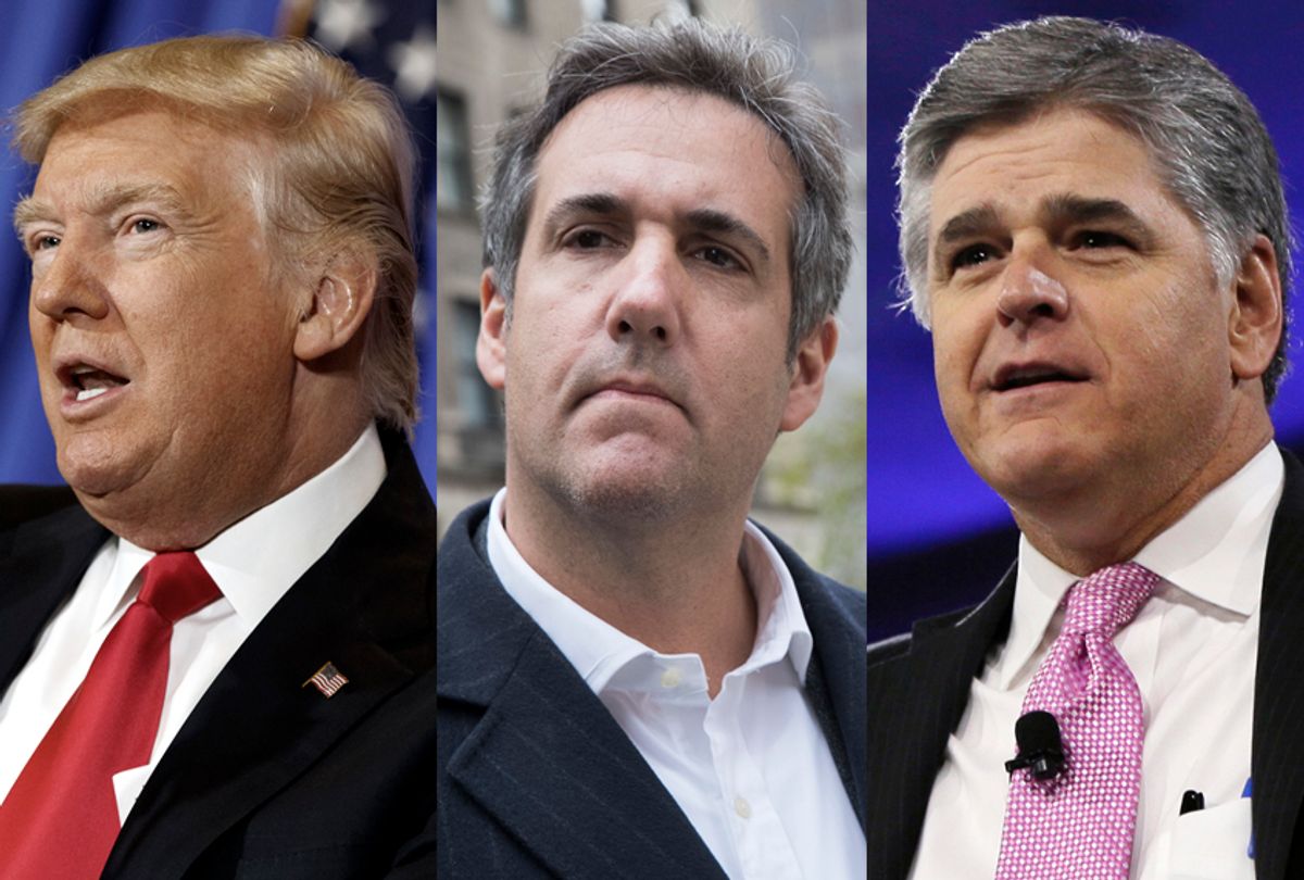 Donald Trump; Michael Cohen; Sean Hannity (AP/Getty)